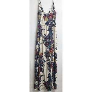 Free People Through the Vine Floral Maxi Dress Ivory Combo S